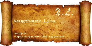 Neugebauer Lina névjegykártya